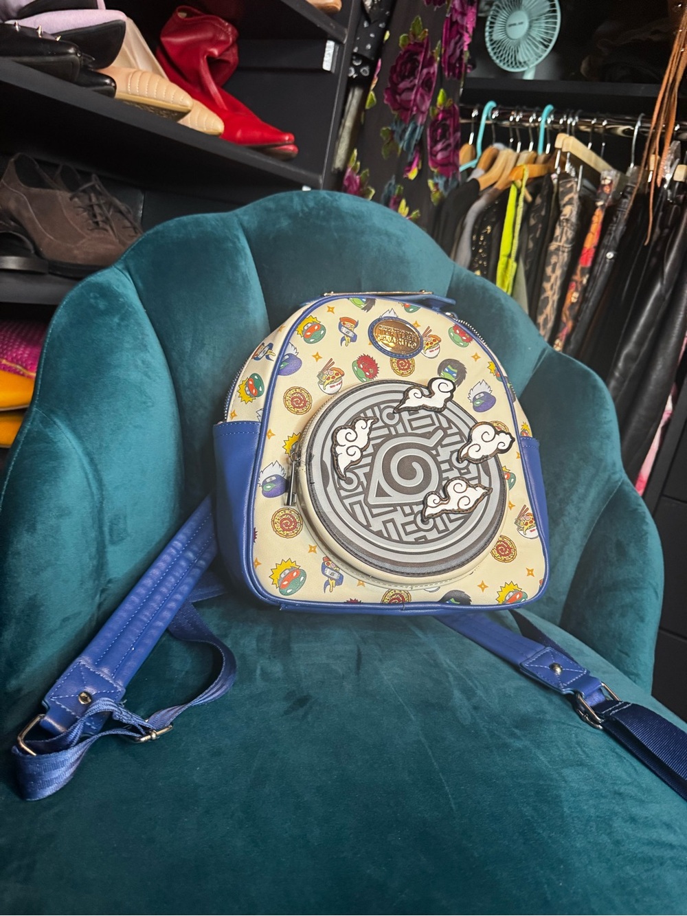 Loungefly Naturo X TMNT Nickelodeon Mini Backpack with Iconic Spiral Patch 🧡 - Picture 8 of 8